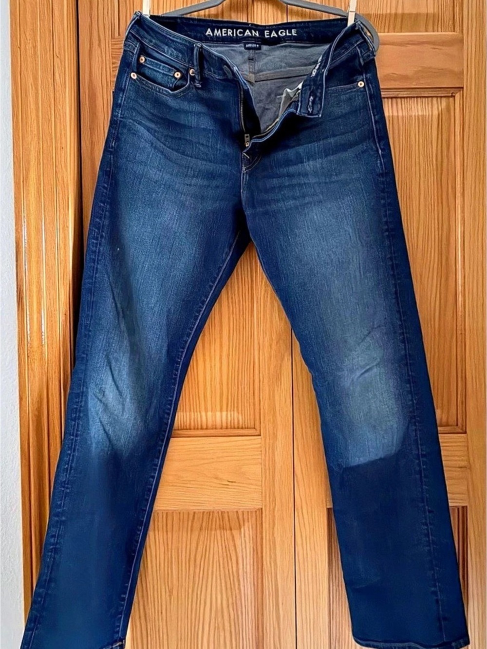 American Eagle AE AirFlex+ Relaxed Straight Jean Men's Straight Leg Jeans Blue 3